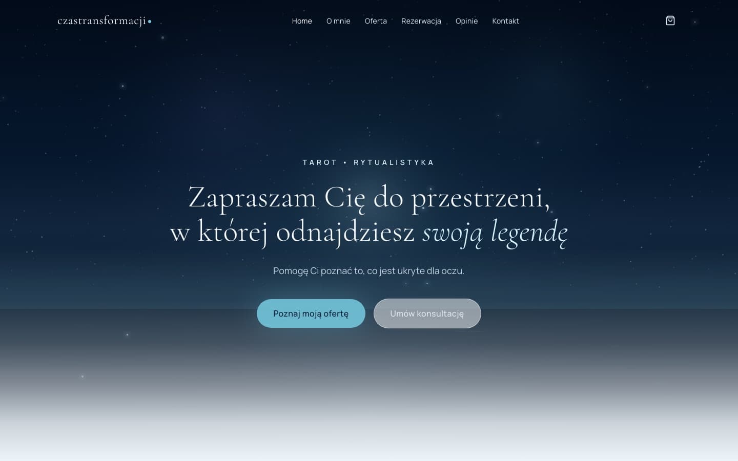 Strona Czas Transformacji, pierwszy ekran z zaproszeniem do konsultacji